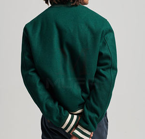 Vestes universitaires vierges personnalisées Veste universitaire Letterman unie à logo personnalisé pour hommes grande taille Vestes universitaires 2024 - Product Image 4