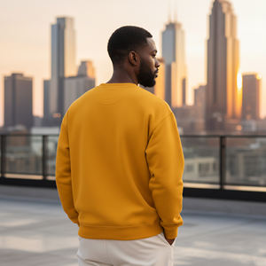 Sweat-shirt pour homme en coton 100% en gros, lourd, 480 GSM, polaire, broderie personnalisée, imprimé, fermeture éclair, surdimensionné, streetwear, confortable - Product Image 3