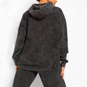 Chándal de lavado ácido de moda para mujer Chándal de manga larga transpirable de peso pesado para mujer - Product Image 6