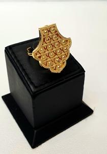 Nouveau à la mode 24KT plaqué or femmes pendentif collier ensemble Style arabe bijoux fins pour les mariages et les fêtes - Product Image 4