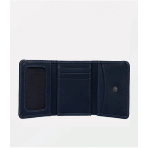 Cartera delgada y clásica de cuero azul marino para hombre - Product Image 2