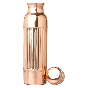 Botella de presión de cobre puro de estilo clásico de calidad de exportación india, vasos de Yoga de oficina económicos para fiesta Saniya - Product Image 6