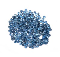 Topaze bleue de Londres naturelle, taille ronde, pierre précieuse en vrac, 3-10 mm, topaze bleue de Londres facettée, pierre pour la fabrication de bijoux