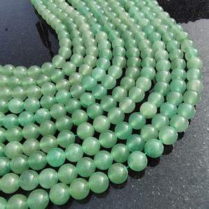 Aventurina verde natural de moda para pulsera con 23 cuentas redondas piedras preciosas elásticas para pulsera para la suerte y el crecimiento para regalos - Product Image 3