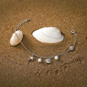 Bracelet à breloques en perles argentées Jeulia Ocean Beach - Bijoux de mode - Product Image 4