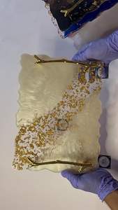 Bandeja de Resina al por Mayor, Diseño Personalizado, Juego de Servicio Decorativo Hecho a Mano para Tiendas Minoristas, Exportación, Bebidas, Aperitivos, Uso en Fiestas - Product Image 6