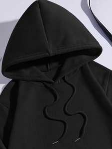 เสื้อฮู้ดดี้ทรงสลิมฟิตแบบยูนิเซ็กซ์ พิมพ์ลายแบบซับลิเมชั่น ผ้าฟลีซ 100% คอตตอน สำหรับฤดูหนาว ลายพื้นเรียบ - Product Image 5