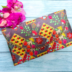 Bolsos de Seda Patola de Diseño, Bolsos de Mano para Mujer, Bolsos de Noche para Mujer, Bolsos para Boda, Sobres, Bolsas de Regalo Shagun - Product Image 6