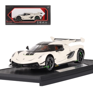 Modèle de voiture miniature à rétrofriction Motor Show L KNSG Jesco White 1:24 - Product Image 1