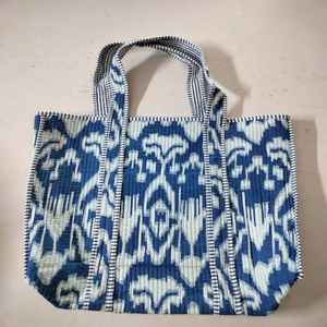 Sac fourre-tout de luxe fait main de haute qualité, en coton imprimé matelassé, grande capacité, durable - Product Image 5