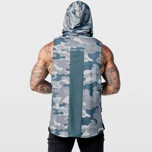 เสื้อกล้ามมีฮู้ดกล้ามเนื้อแข็งแรงแขนกุดสำหรับผู้ชายสำหรับใส่ออกกำลังกายฟิตเนสและเทรนนิ่ง - Product Image 6