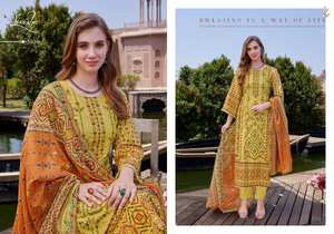 Lawn Cotton pakistani style Printed <b>Dress</b> Material Collection Full Catalog available at wholesale rate suitable for party wear - Product Image 5