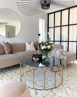 Mesa de centro de mármol con patas de hierro dorado Mesa de centro de sala de estar elegante a un precio razonable Muebles de aspecto elegante