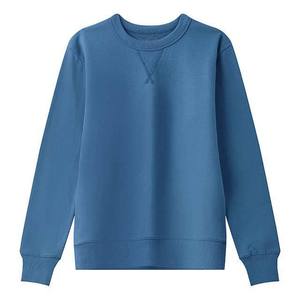 Sweat-shirt en molleton uni vert menthe clair pour homme, col rond, manches longues, logo personnalisé, OEM, ODM, vêtements en gros - Product Image 4