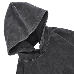 Acid Wash Hoodie Custom Oversized Plain Acid Vintage Washed Heavyweight Hoodie Hombres Venta al por mayor Acid Wash Pullover Hoodies 2026 - Product Image 2