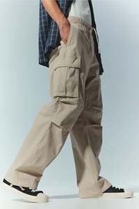 Relaxed Fit Cargo <b>Trousers</b> Cotton Twill High Quality Comfort Wear Pants <b>Elasticated</b> & Drawstring Waist @Wholesale Price for <b>Men</b> - Product Image 5