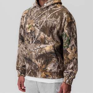 Sudadera con Capucha de Felpa Tech Terry - Diseño EDGE Camo para Hombre, Corte Regular, Elástico en Cuatro Direcciones, Capucha con Botones a Presión, Invierno - Product Image 2