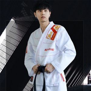 ชุดเทควันโดบกสำหรับผู้ใหญ่, ชุดกิโมโน Jitsu ชุดฝึกคาราเต้ชุดฝึกคาราเต้ผู้ชายผู้หญิงเสื้อแขนยาวและกางเกงขาสั้น - Product Image 2