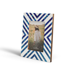 Cadre photo en résine bleue moderne fabriqué à la main pour la décoration de la maison Design en bois élégant - Product Image 3