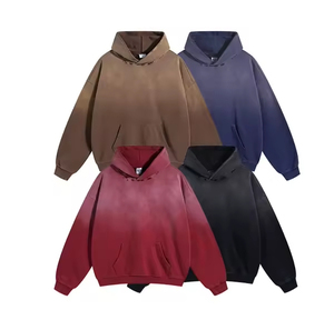 Vente en gros de sweats à capuche en molleton pour hommes, coupe ample, 100% coton, effet délavé, broderie personnalisée, qualité supérieure, très demandés pour l'hiver - Product Image 4