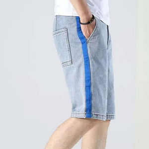 Pantalones Cortos de Mezclilla para Hombre Más Vendidos, Lavado Claro, Corte Recto, con Botones, Transpirables, Estilo Urbano, Cintura Alta, 100% Algodón, Tallas Grandes, OEM Personalizado - Product Image 4