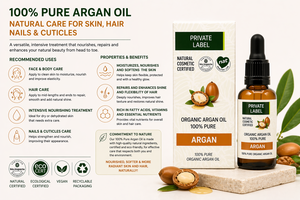 Aceite de Argán de Marca Privada 100% Puro 30ml OEM para el Cuidado de la Piel y el Cabello |   Aceite de Argán Vegano Orgánico |   Hecho en España Proveedor de la UE - Product Image 3
