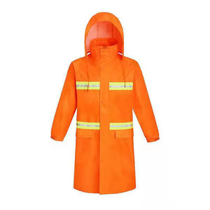 Imperméable long à capuche pour homme, imperméable, réfléchissant, en tissu Oxford, trench-coat en plastique, anti-tempête, vêtement de pluie pour les voyages en plein air - Product Image 3