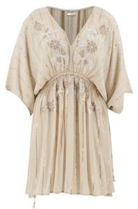 Super Quality Lurex Fabric Rich Embroidered Boho Chic Mini <b>Dress</b> Premium Quality Women <b>Summer</b> <b>Beach</b> Coverup Short <b>Dress</b> - Product Image 5