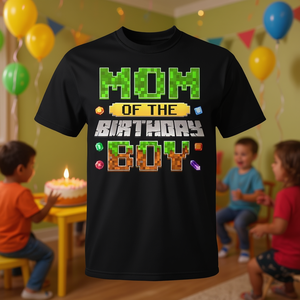 Camiseta Pixel Video Gamer para mamá, promoción de fiesta de cumpleaños para el cumpleañero - Product Image 3