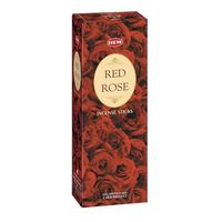 Paquete de 6 Varillas de Incienso HEM Red Rose (120 Varillas, 301g) Aroma Floral Natural para Aliviar el Estrés, Relajación y Fragancia para el Hogar