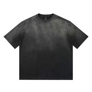 T-shirt lourd personnalisé 100% coton lavage vintage T-shirts lavés de haute qualité pour hommes - Product Image 4
