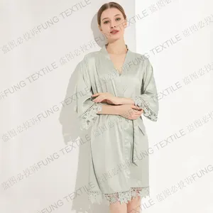 FUNG 3031 dentelle soie personnalisé mariée robe satin femmes mariage en gros douche nuptiale mariée et demoiselle d'honneur Robes