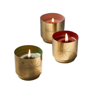 ที่ใส่เทียนทีไลท์วัสดุทองเหลืองสำหรับตกแต่งบ้านรูปทรงถ้วยดีไซน์เนอร์ - Product Image 1