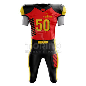 Uniformes de Fútbol Americano Personalizados de Alta Calidad, Transpirables, de Secado Rápido y que Absorben la Humedad, Manga Corta, 100% - Product Image 2