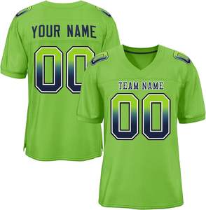 Venta al por mayor de encargo del bordado transpirable de secado rápido de talla grande OEM servicio de manga holgada estilo de fútbol americano Jerseys - Product Image 6