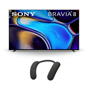 65 Inch 4K Ultra HD OLED Smart <b>Television</b> 144HZ Refresh Rate Black Home Cinema Display Wireless Wearable Audio Speaker Bundle - Product Image 1
