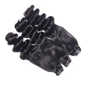 Extensions de cheveux humains vietnamiens de couleur noire naturelle de bonne qualité avec paquet de prix de gros - Product Image 5