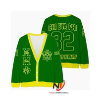 Cardigan pour femmes de qualité supérieure avec broderie Chi Eta Phi Sorority |   Chemise à col en V pour femmes, brodée, personnalisée, 100% coton, Sorority