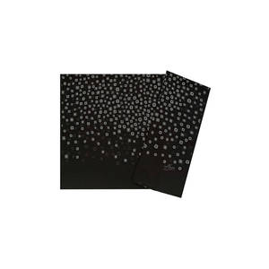 Digital Print Black Polyester Rectangular Geometric Pattern Scarf - Product Image 1