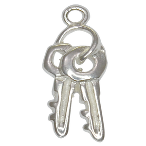 Bague coeur rayé en argent sterling breloques en argent sterling pour bracelets colliers fournitures en argent sterling en gros - Product Image 5