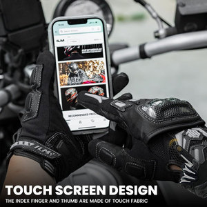 Equipo de protección de calidad superior Guantes de cuero para motocicleta Ajuste cómodo Guantes de cuero para motocicleta para Calle y pista - Product Image 3