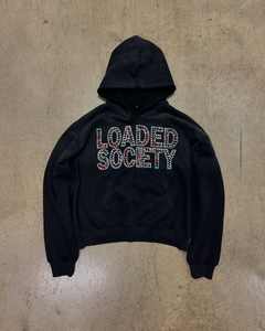 OEM Sweats à capuche sérigraphiés personnalisés à fermeture éclair épaisse 100% sweat à capuche en coton Streetwear personnalisé Sweat à capuche zippé avec strass - Product Image 1