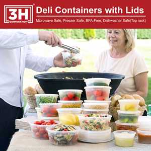 Contenitori Deli Impilabili Eco-Friendly da 32 oz e 16 oz con Coperchi a Clip, Tazze Personalizzabili per Zuppa, Ideali per Asporto, Picnic e Conservazione in Frigorifero - 240 Pezzi - Product Image 3