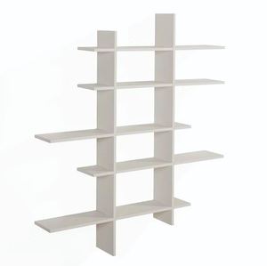 Tylish-estantes flotantes de madera blanca para pared, estante de almacenamiento montado en la pared para el hogar, hoteles, sala de estar y cocina, decoración hecha en la India 2023 - Product Image 1