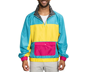 Chaqueta cortavientos arrugada activa para hombre, chaqueta cortavientos de nailon de manga larga de tela de la mejor calidad - Product Image 6