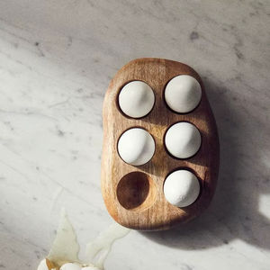 Stylish Wooden <b>Egg</b> Rack For Modern Kitchen Decor Farmhouse Interior Design And Rustic Home <b>Storage</b> Setup - Product Image 1