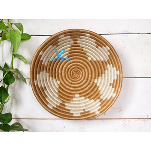 Panier mural en rotin bambou bohème minimaliste fait à la main écologique couleur personnalisée rangement pour l'organisation de la maison - Product Image 3