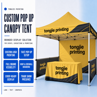 Tente Pop-Up 3x3m avec 4 Parois Latérales, Sac de Transport, Toile Oxford Imperméable, Structure en Alliage d'Aluminium, Logo Personnalisé Imprimé, Robuste pour Intérieur/Extérieur