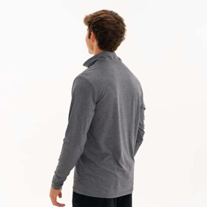 Pull-over à fermeture éclair quart athlétique pour hommes-Tissu évacuant l'humidité, design léger, idéal pour la salle de sport et les vêtements de tous les jours - Product Image 4