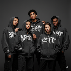 Mens <b>Vintage</b> Washed <b>Zip</b>-<b>Up</b> <b>Hoodie</b> with Front Graphic Print Rhinestone Work Streetwear Style Full Zipper Hooded Sweatshirt - Product Image 4